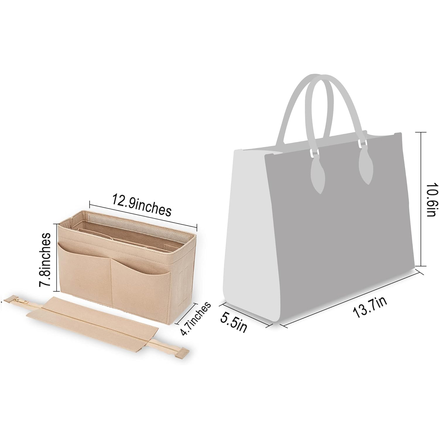 Felt Purse Organizer Insert On - Backpack Insert Organizer avis et prix