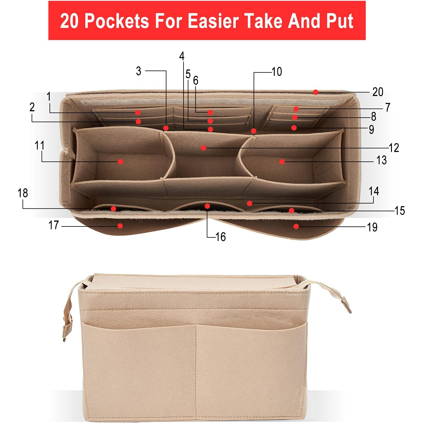 Felt Purse Organizer Insert On - Backpack Insert Organizer avis et prix