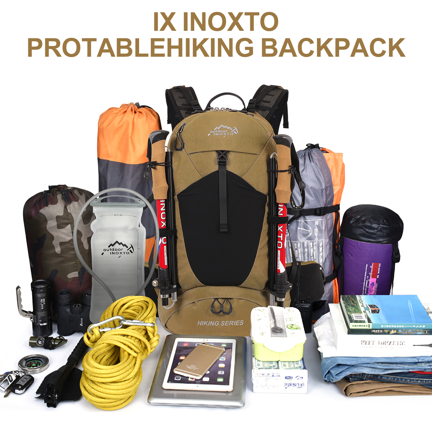 Mountaineering Backpack 35 Lit - Foldable Backpack Small avis et prix