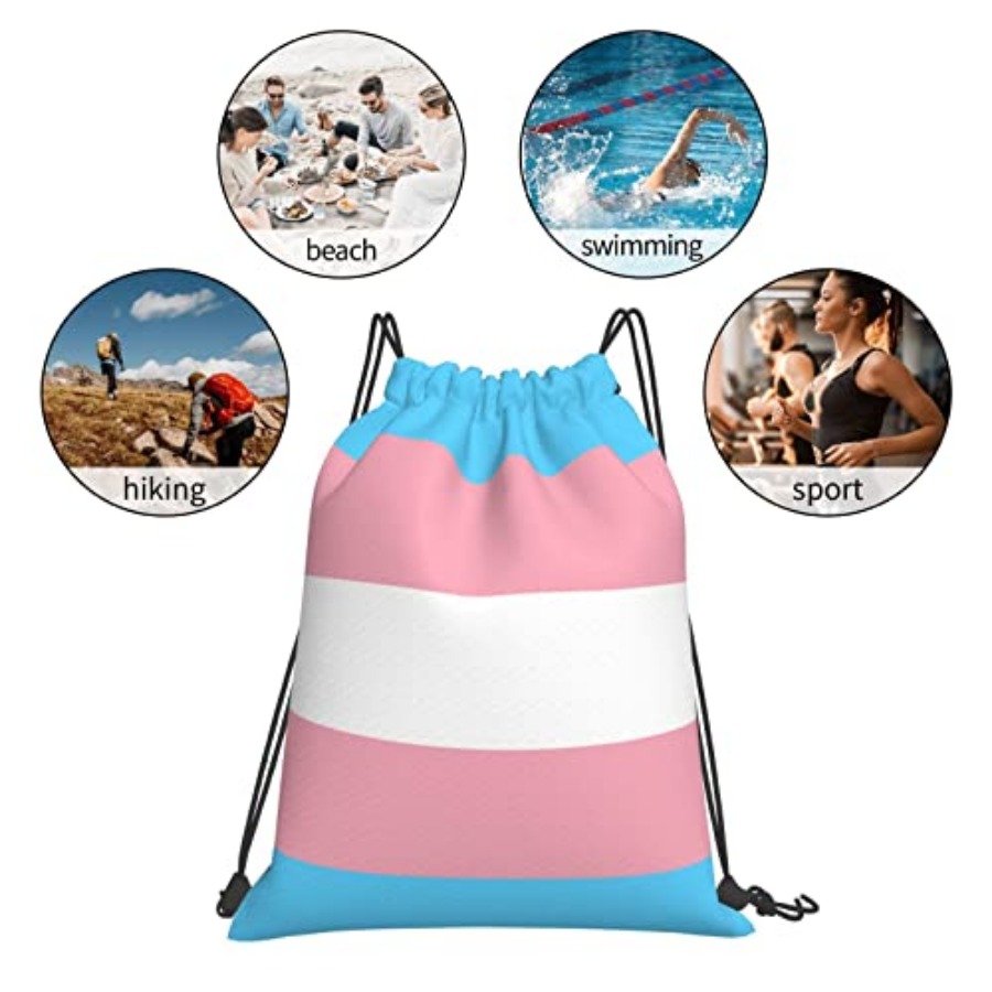 Transgender Pride Flag Unisex  - Drawstring Gym Bag avis et prix