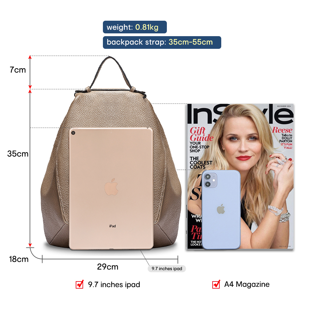 Zency Women 100% Genuine Leath - Travel Backpack Anti Theft avis et prix