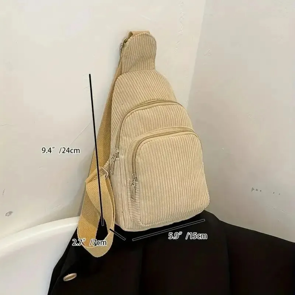 Vintage Corduroy Crossbody Bag - Sling Backpack Shoulder avis et prix