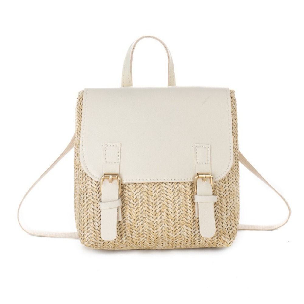 Versatile Bag PU Leather Straw - Leather Backpack Vintage avis et prix