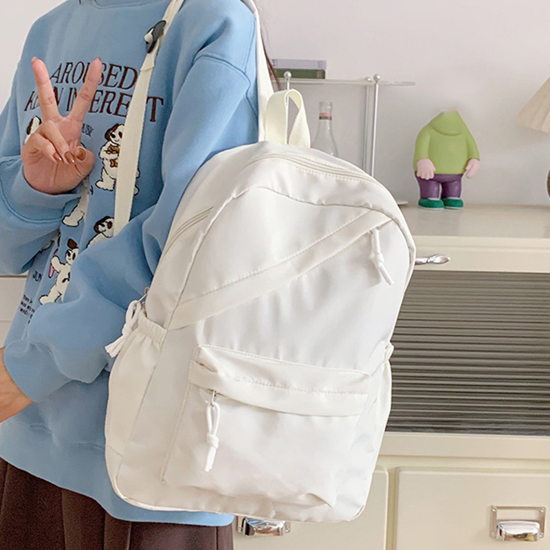 Solid Color Women Backpack Lar - School Backpack Teen avis et prix