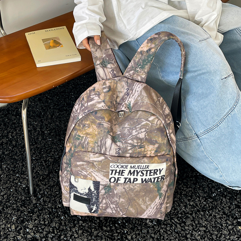 Unisex Retro Camouflage Patter - Canvas Backpack Casual avis et prix