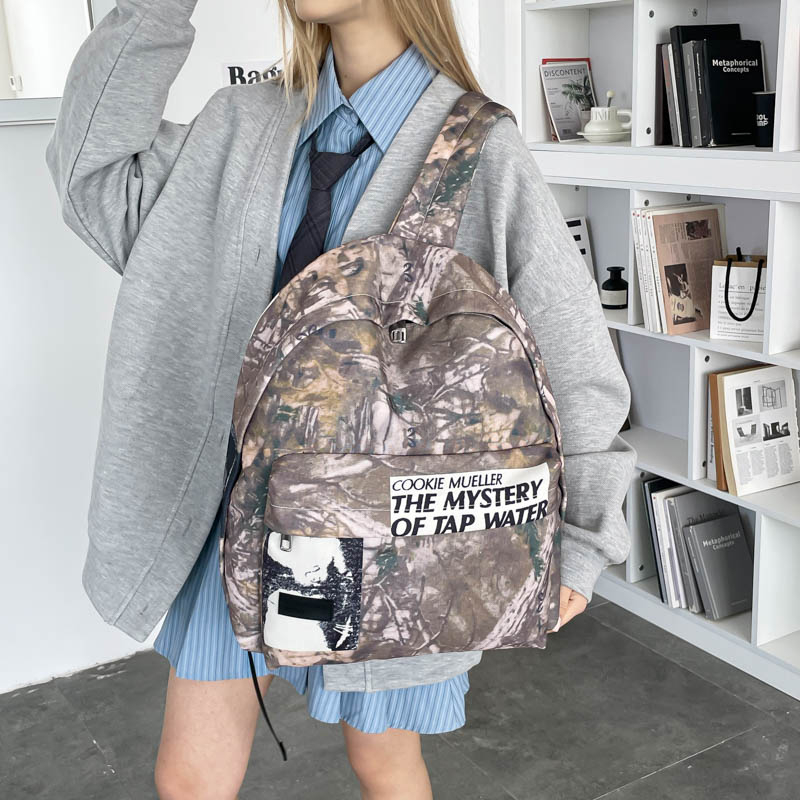 Unisex Retro Camouflage Patter - Canvas Backpack Casual avis et prix