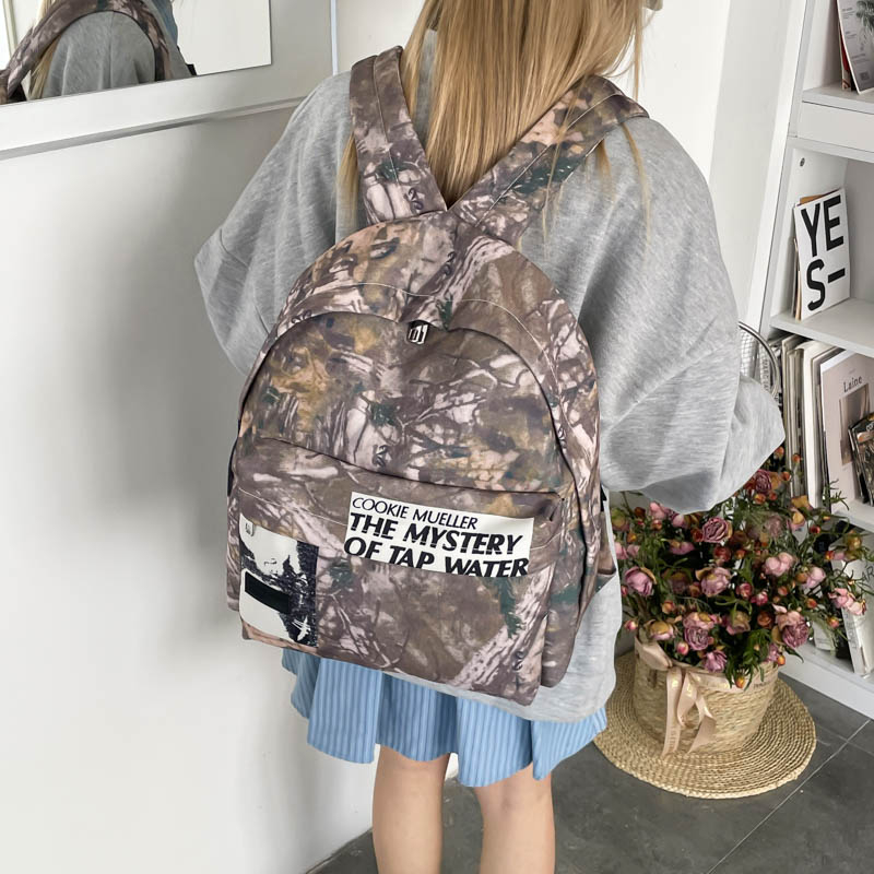 Unisex Retro Camouflage Patter - Canvas Backpack Casual avis et prix