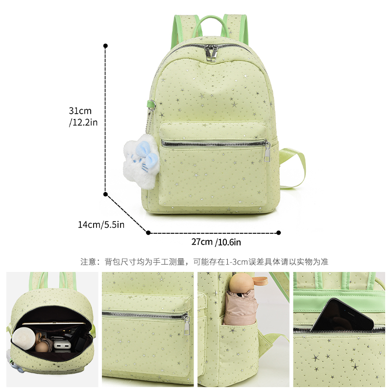 Toposhine Sweet Star White Bac - School Backpack Teen avis et prix