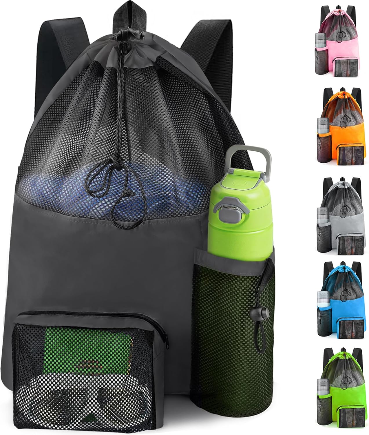 Swim Mesh Beach Bag, Waterproo - Drawstring Gym Bag avis et prix