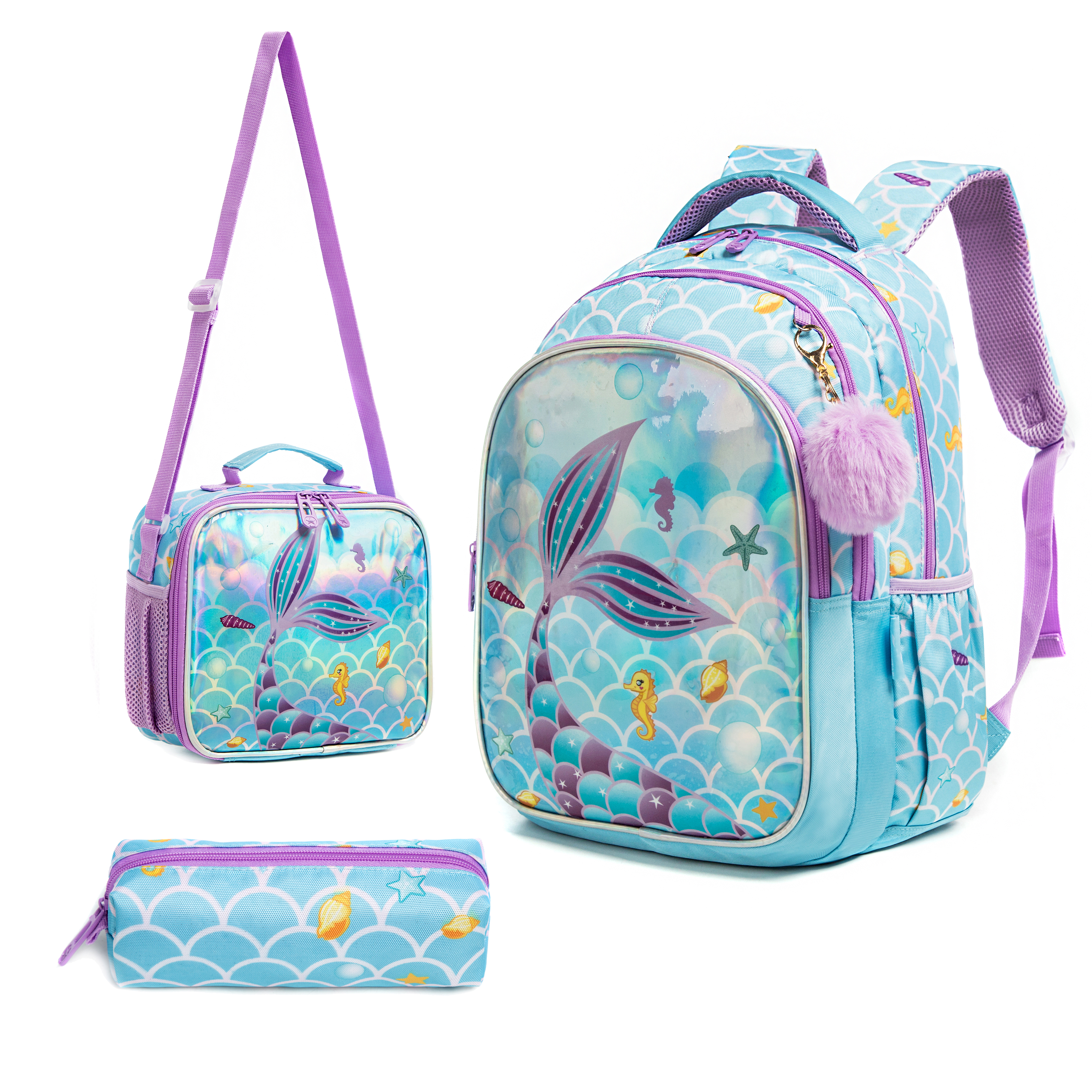 Meetbelify Cute  Blue Mermaid  - School Backpack Teen avis et prix